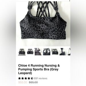Chloe Black Leopard Sports Bra
